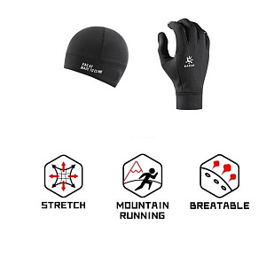 Kailas шапка + перчатки Mountain Running Set W's KM760016