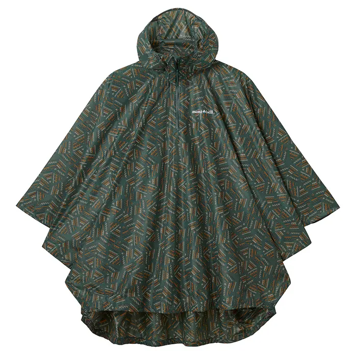 MontBell пончо Print Trekking Rain Poncho Unisex