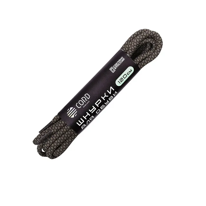 картинка Cord шнурки 120см Черный+Хаки от интернет-магазина Тибет