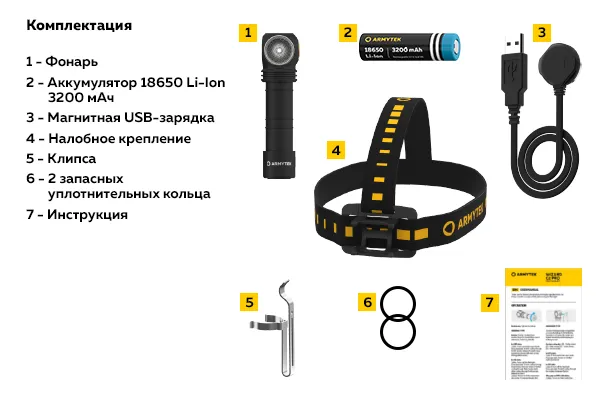 картинка Armytek фонарь Wizard C2 Magnet USB от интернет-магазина Тибет