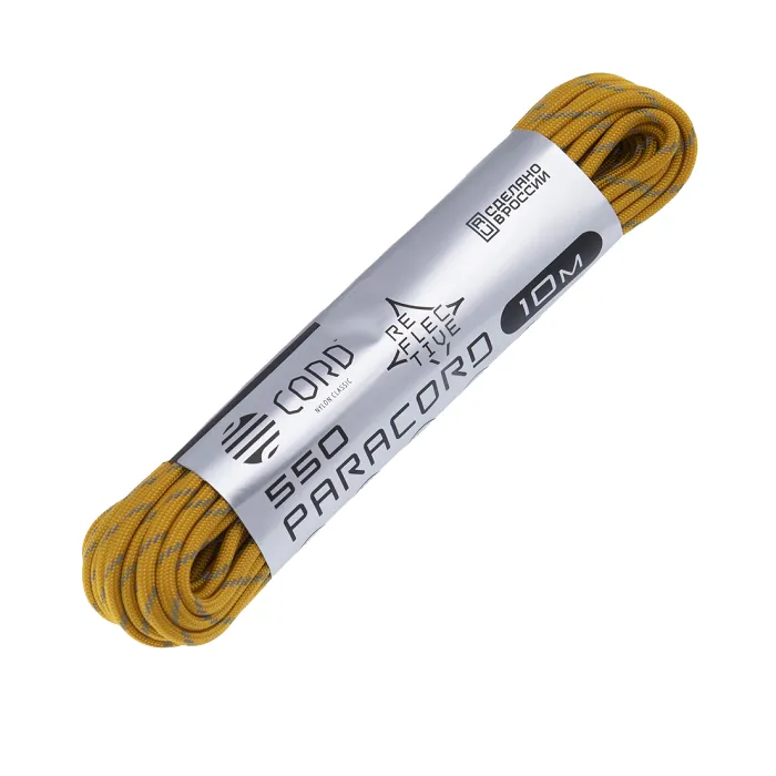 картинка Cord паракорд 550 nylon 10м световозвращающий gold от интернет-магазина Тибет