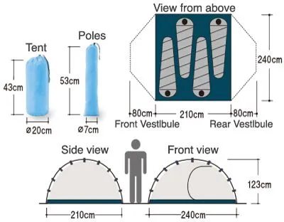 картинка Montbell палатка Chronos Dome 4 от интернет-магазина Тибет