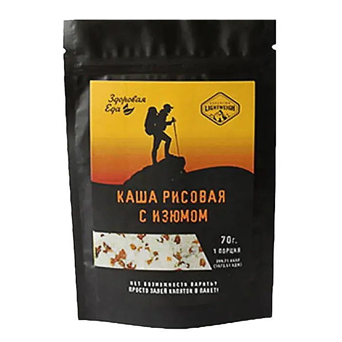 картинка Здоровая Еда Каша рисовая с изюмом 70 г от интернет-магазина Тибет