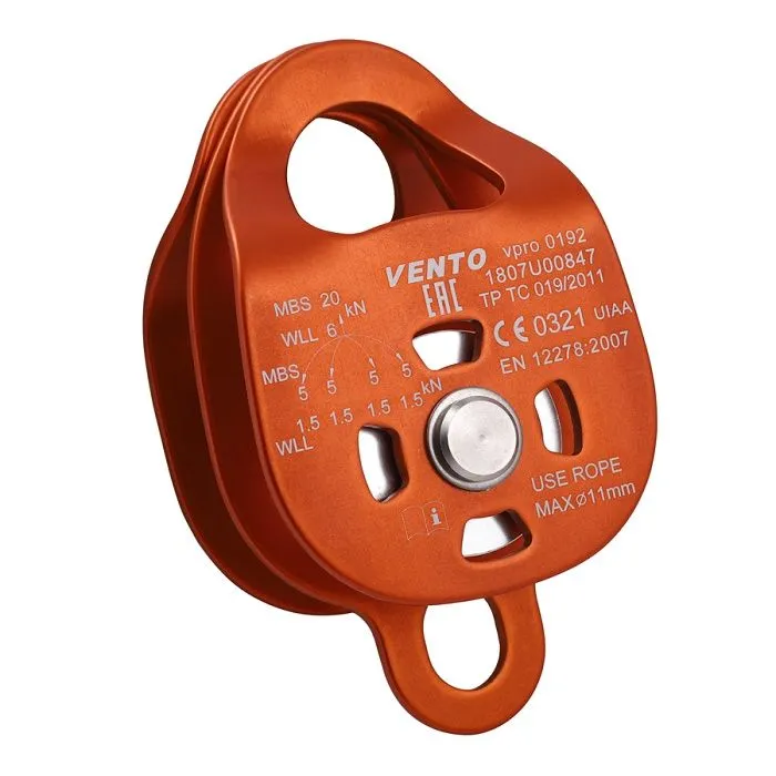 картинка Венто блок-ролик двойной Double (дюраль, подшипник) от интернет-магазина Тибет