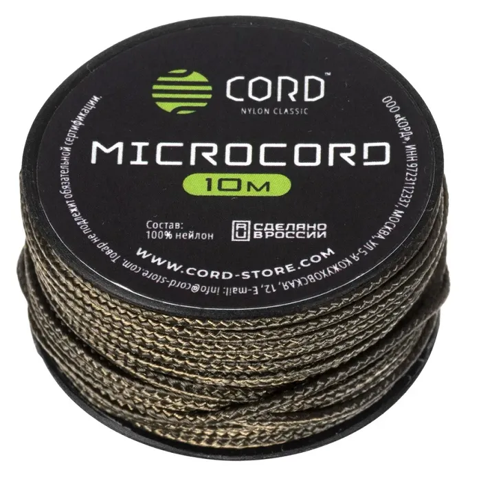 картинка Cord микрокорд катушка 10м khaki от интернет-магазина Тибет