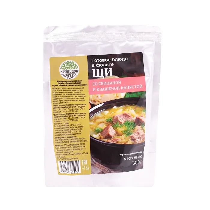 картинка Кронидов готовое блюдо "Щи со свининой и квашеной капустой" 300г от интернет-магазина Тибет