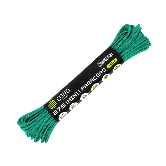 картинка Cord паракорд 275 nylon 10м emerald green от интернет-магазина Тибет