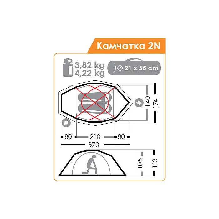 картинка Normal палатка Камчатка 2N от интернет-магазина Тибет