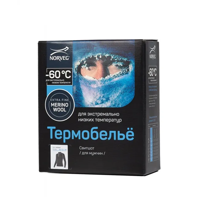 картинка Norveg термобелье -60 верх мужской с высоким воротом от интернет-магазина Тибет