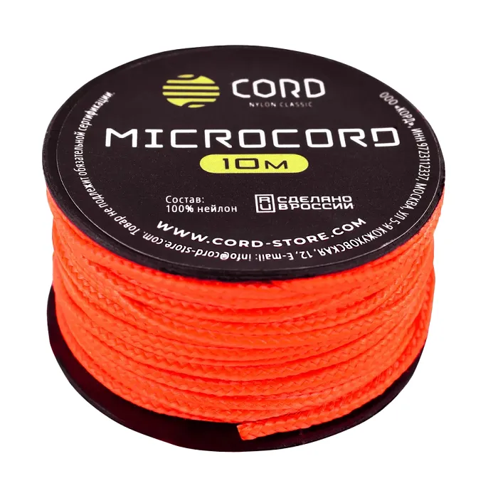 картинка Cord микрокорд катушка 10м neon orange от интернет-магазина Тибет