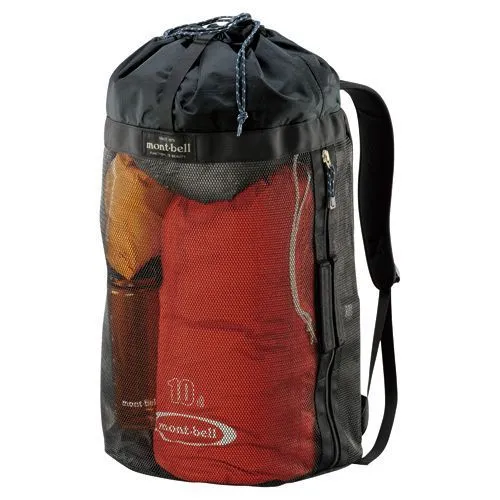 картинка MontBell сетка для вещей с лямками Mesh Gear Container 50 BK от интернет-магазина Тибет