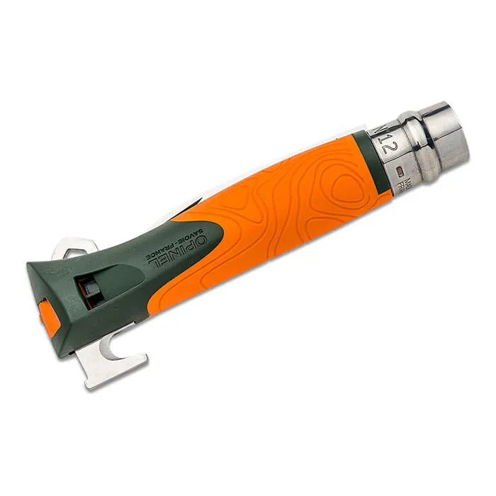 картинка Opinel нож с устройством от клещей Explore №12VRI рукоять пластик, Н/Ж оранжевый от интернет-магазина Тибет