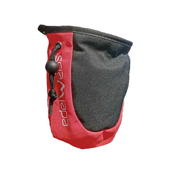 картинка Edelweiss мешок для магнезии Chalk Bag красный/черный от интернет-магазина Тибет