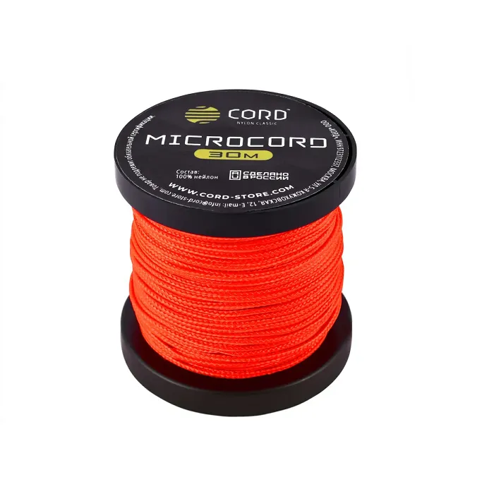 Cord микрокорд катушка 30м neon orange.png
