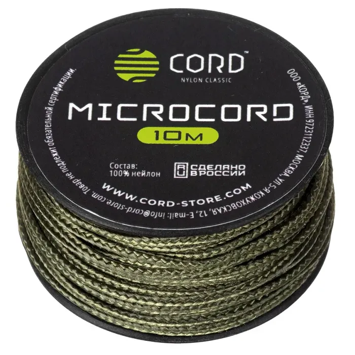картинка Cord микрокорд катушка 10м olive от интернет-магазина Тибет