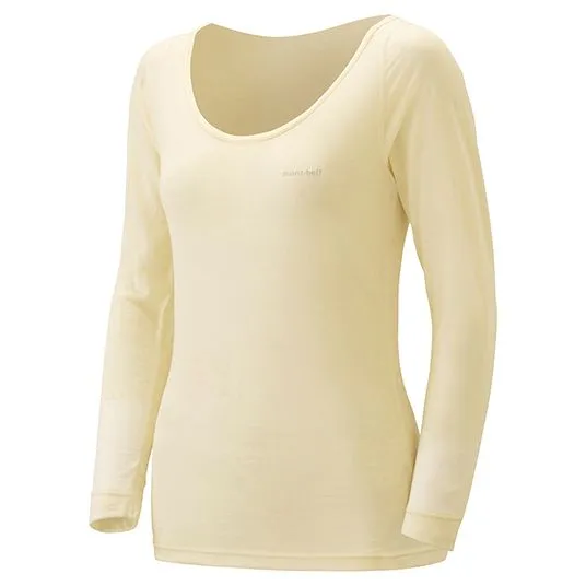 картинка MontBell термобелье верх Super Merino Wool L.W. U Neck Shirt W's от интернет-магазина Тибет