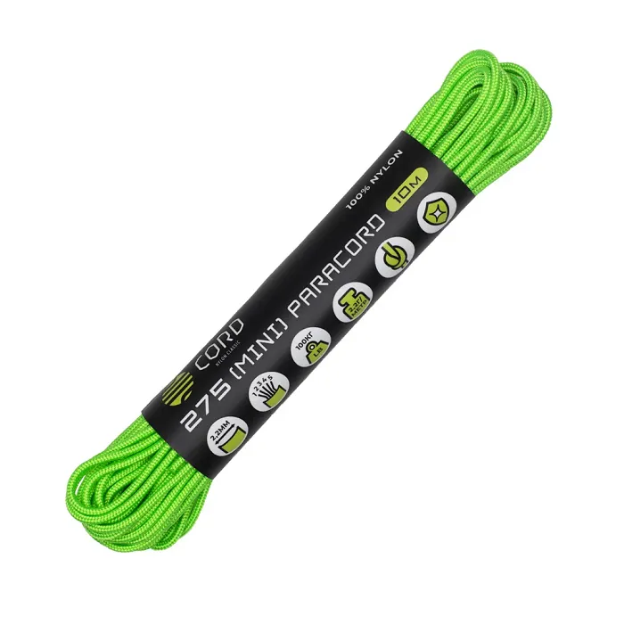 картинка Cord паракорд 275 nylon 10м neon green от интернет-магазина Тибет