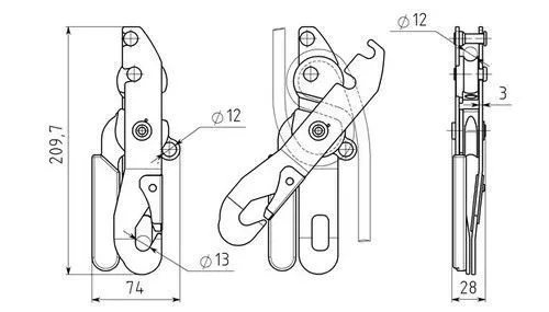 картинка Вертикаль спусковое устройство Стопор-десантер от интернет-магазина Тибет
