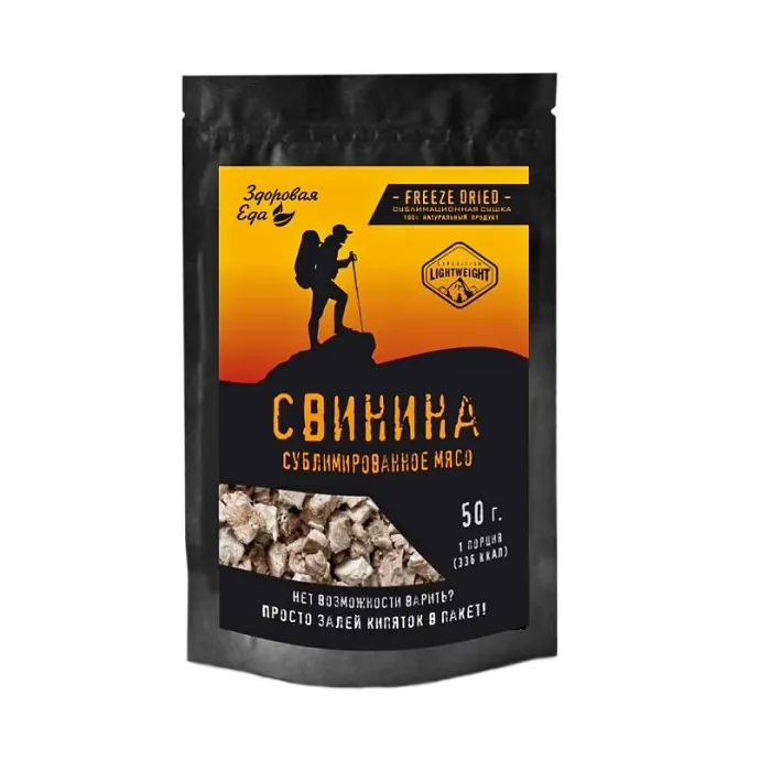 картинка Здоровая Еда Свинина вареная, сублимированная, кусочки 50 г от интернет-магазина Тибет