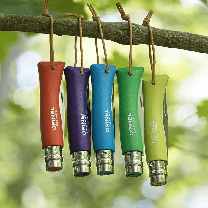 картинка Opinel нож №7 Trekking Color, рукоять граб, темляк, Н/Ж клинок 8см, жёлто-зелёный от интернет-магазина Тибет
