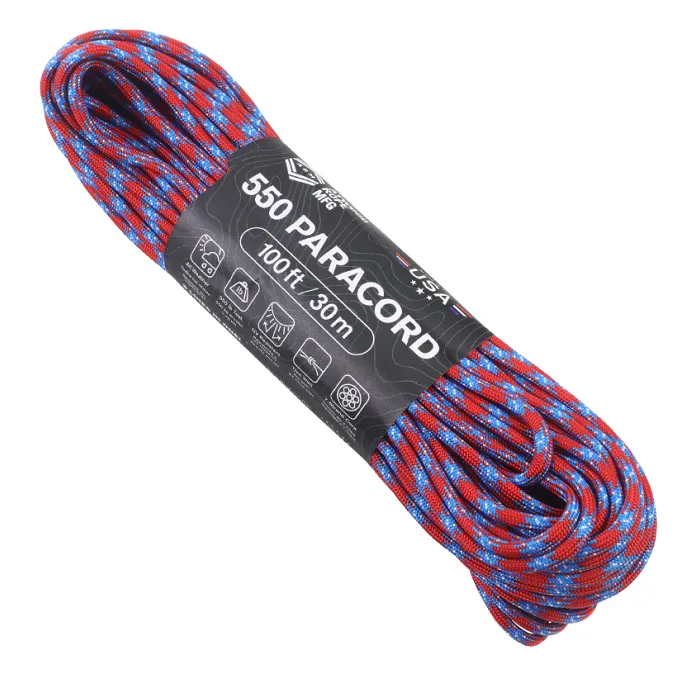 картинка Atwood Rope MFG паракорд 550 ATWOODROPE USA 100ft stars and bars от интернет-магазина Тибет