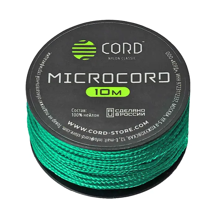картинка Cord микрокорд катушка 10м emerald green от интернет-магазина Тибет