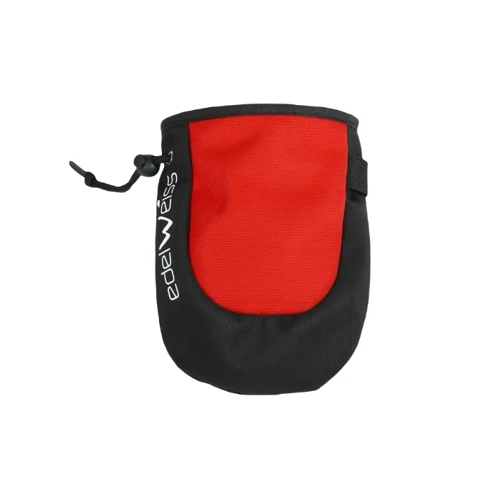 картинка Edelweiss мешок для магнезии Chalk Bag черный/красный от интернет-магазина Тибет