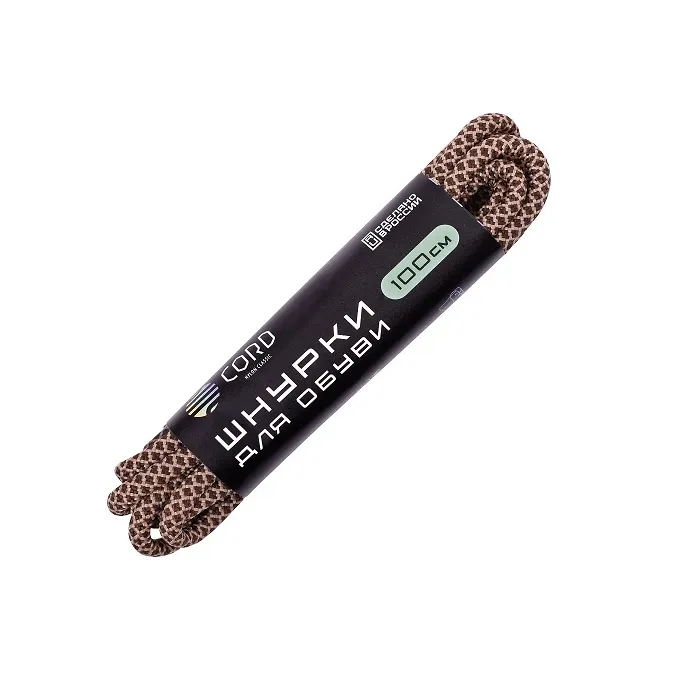 картинка Cord шнурки 100см Коричневый+Бежевый от интернет-магазина Тибет