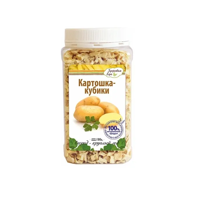 картинка Здоровая Еда Картофель сушеный кубиками ПЭТ 190 г от интернет-магазина Тибет