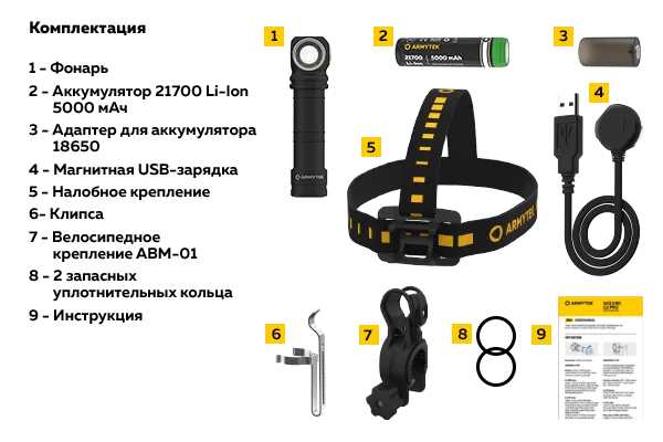 картинка Armytek фонарь Wizard C2 Pro Max Magnet USB от интернет-магазина Тибет