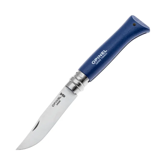 картинка Opinel нож №8 Trekking Color, рукоять граб, темляк, Н/Ж тёмно-синий от интернет-магазина Тибет