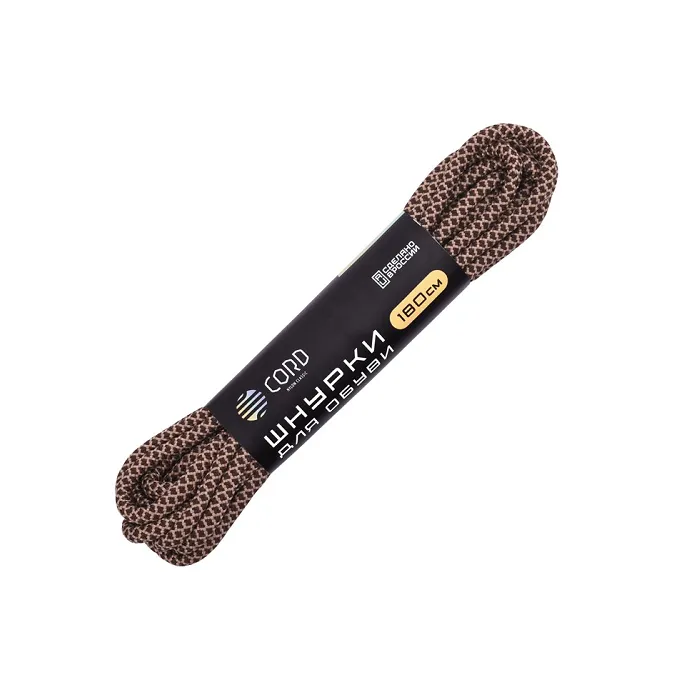 картинка Cord шнурки 180см Коричневый+Бежевый от интернет-магазина Тибет