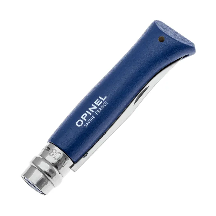 картинка Opinel нож №8 Trekking Color, рукоять граб, темляк, Н/Ж тёмно-синий от интернет-магазина Тибет