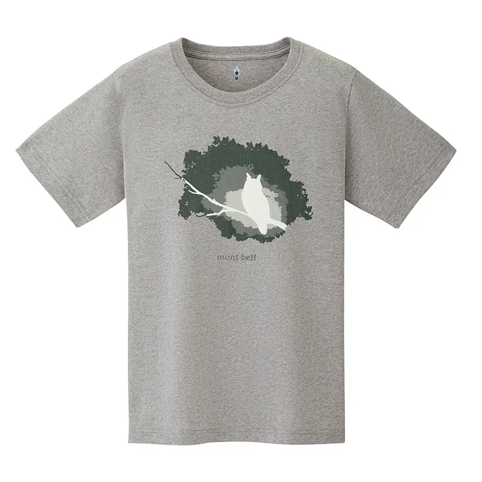 картинка MontBell футболка Pear Skin Cotton T Horned Owl Unisex от интернет-магазина Тибет
