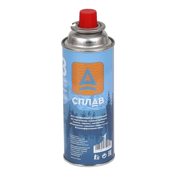 картинка Splav баллон газовый цанговый высокий 220гр. от интернет-магазина Тибет