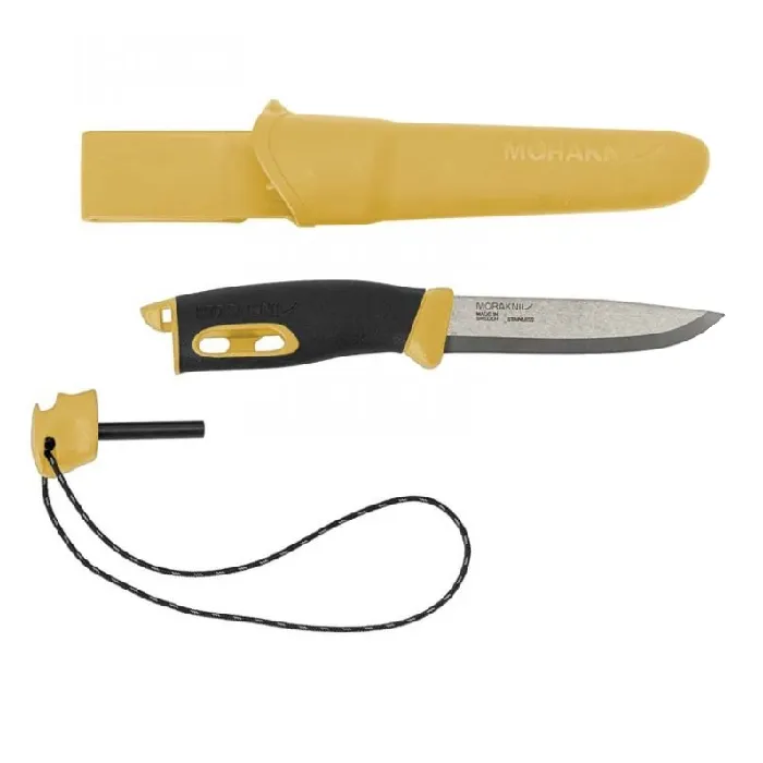 картинка Morakniv нож с огнивом Companion  Spark Yellow, нержавеющая сталь от интернет-магазина Тибет