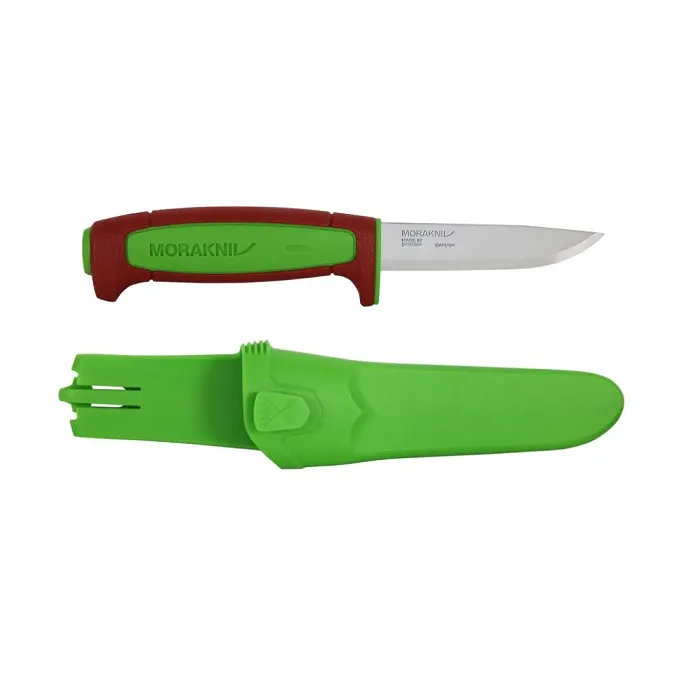 картинка Morakniv нож Basic 511 лимитированный 2024 углерод/сталь, пласт. ручка (зеленая) терракот вставка от интернет-магазина Тибет