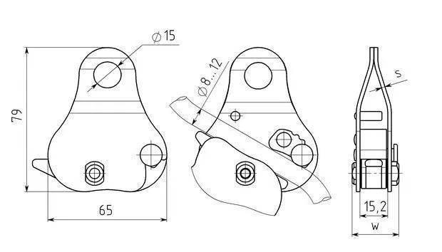 картинка Вертикаль зажим Капля сталь от интернет-магазина Тибет