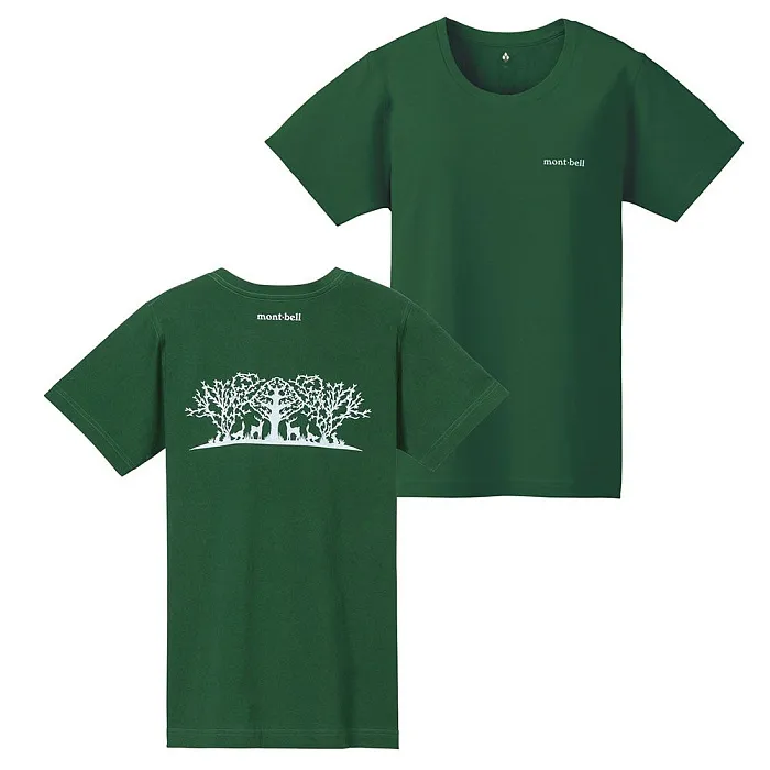 картинка MontBell футболка W's Pear Skin Cotton T Paper Cutout Gathering от интернет-магазина Тибет