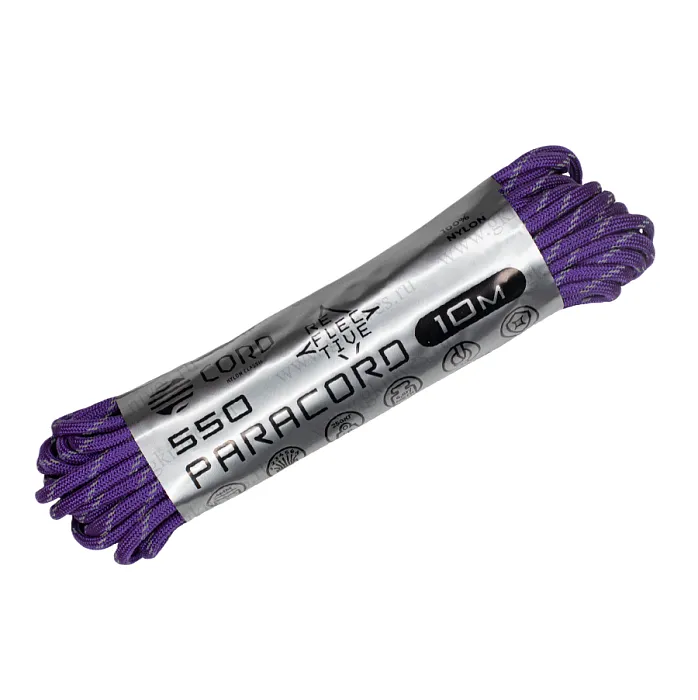 картинка Cord паракорд 275 nylon 10м световозвращающий neon orange от интернет-магазина Тибет