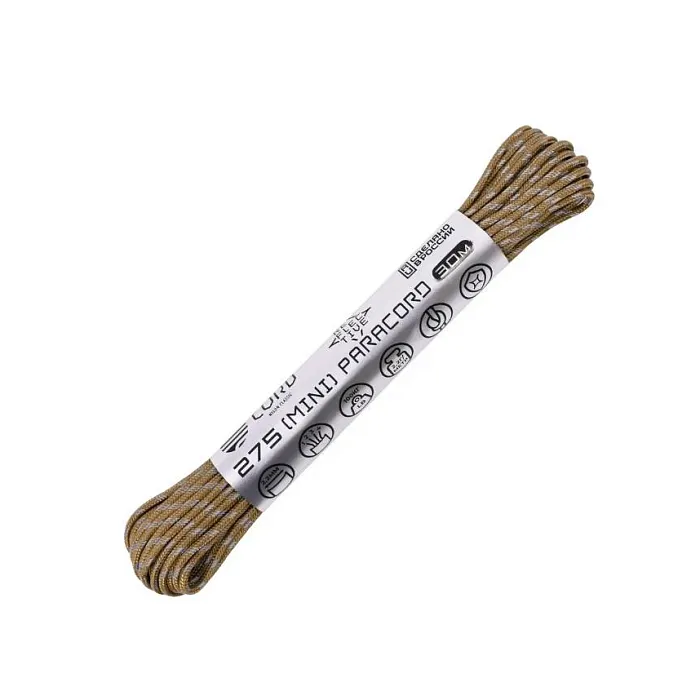 картинка Cord паракорд 275 nylon 30м световозвращающий coyote от интернет-магазина Тибет