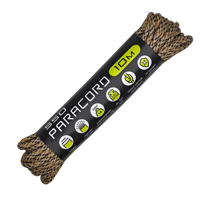картинка Cord паракорд 550 nylon 10м desert от интернет-магазина Тибет