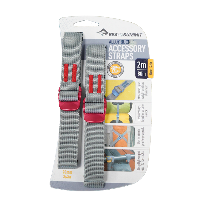 картинка Sea To Summit стропы вспомогательные Alloy Buckle Accessory Straps 2м (20мм) от интернет-магазина Тибет