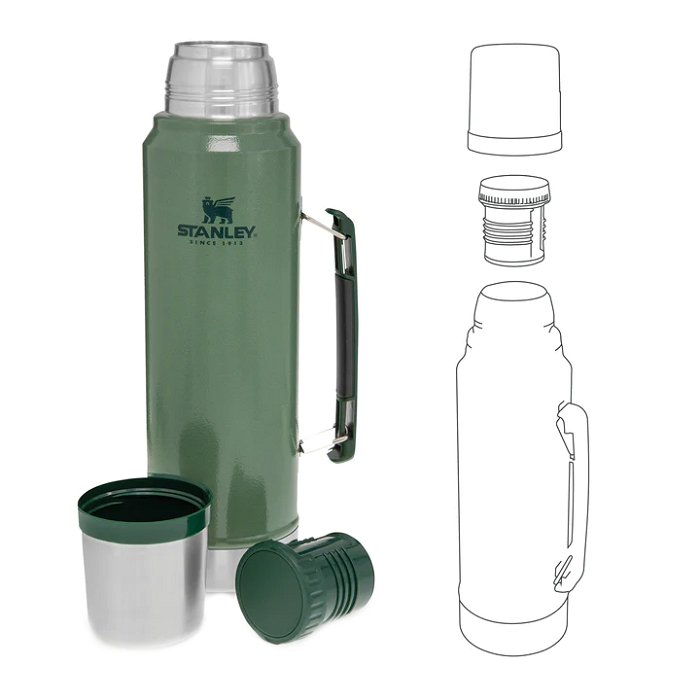 картинка Stanley термос Legendary Classic Vacuum Bottle 1л зеленый от интернет-магазина Тибет