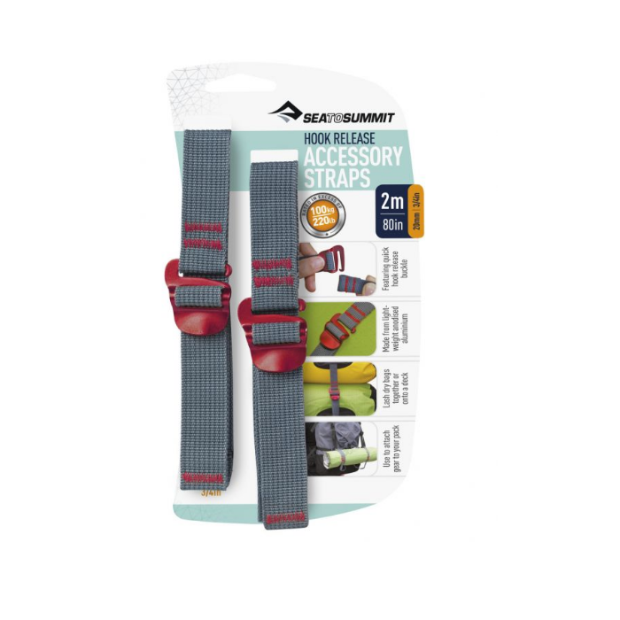 картинка Sea To Summit стропы вспомогательные Hook Release Accessory Straps 2м (20мм) от интернет-магазина Тибет