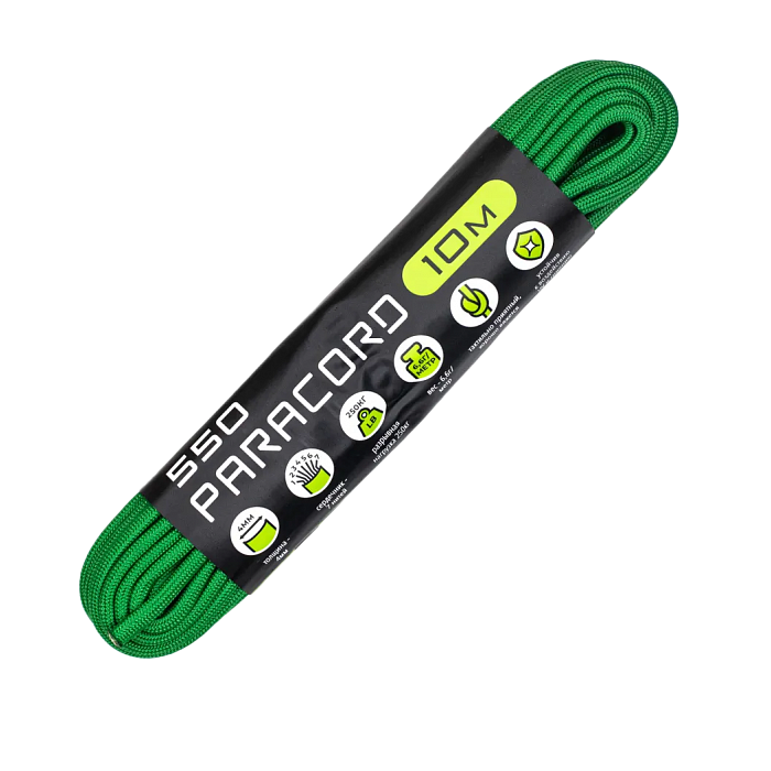 картинка Cord паракорд 550 nylon 10м ultra green от интернет-магазина Тибет