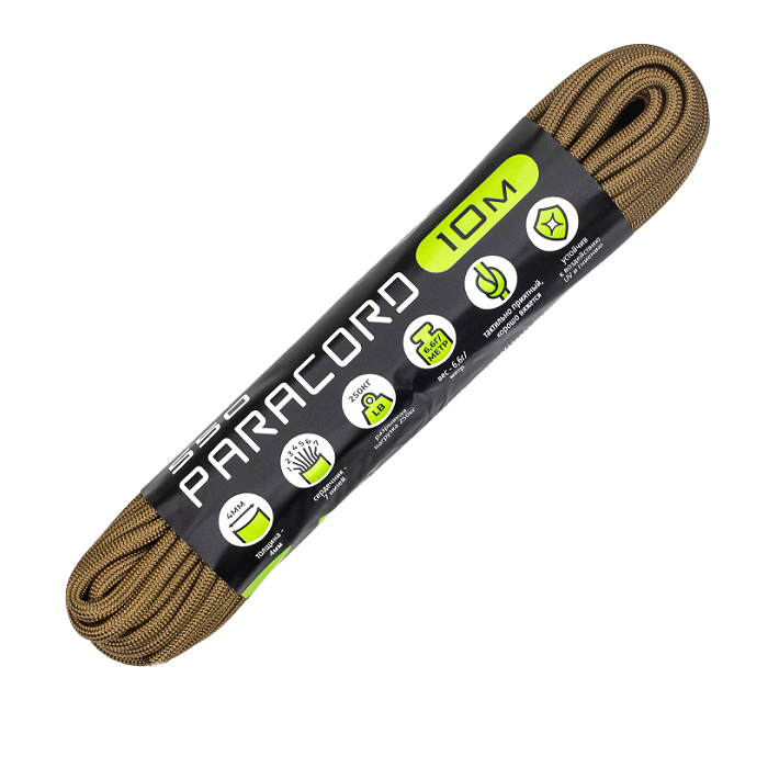 картинка Cord паракорд 550 nylon 10м coyote от интернет-магазина Тибет