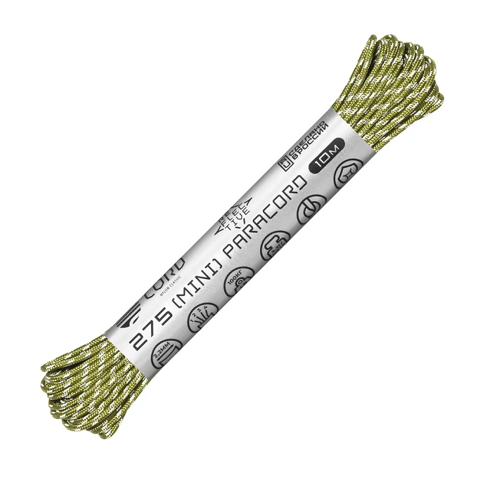 картинка Cord паракорд 275 nylon 10м световозвращающий moss от интернет-магазина Тибет