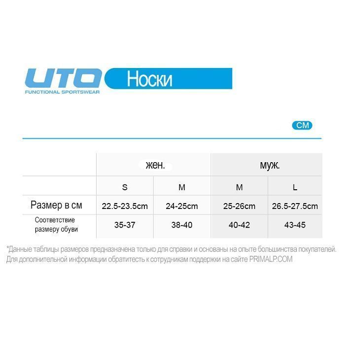 картинка UTO носки Sport Socks 3D CoolMax 991102 от интернет-магазина Тибет