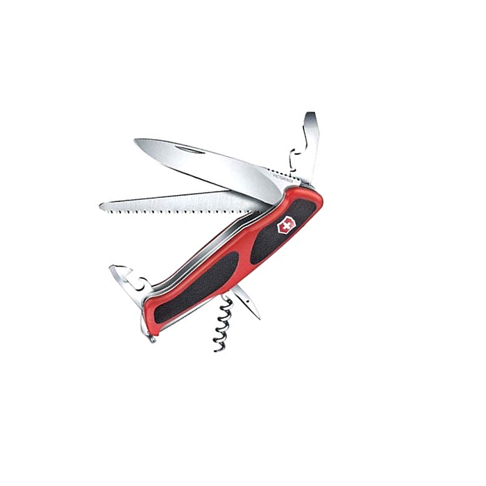 картинка Victorinox нож RangerGrip 55 красный/черный 12 функций 0.9563.C  от интернет-магазина Тибет